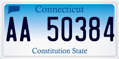 CT license plate AA50384