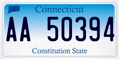CT license plate AA50394