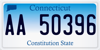 CT license plate AA50396