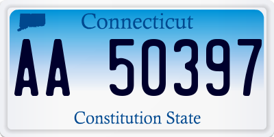 CT license plate AA50397