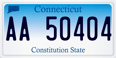 CT license plate AA50404