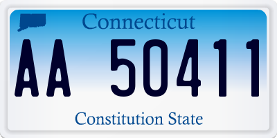 CT license plate AA50411