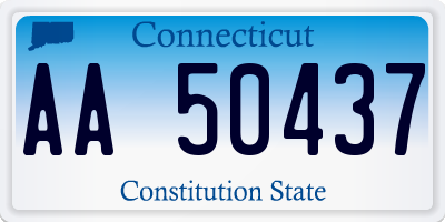 CT license plate AA50437