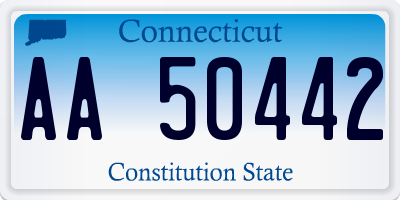 CT license plate AA50442