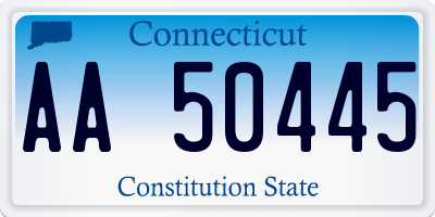 CT license plate AA50445