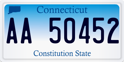 CT license plate AA50452