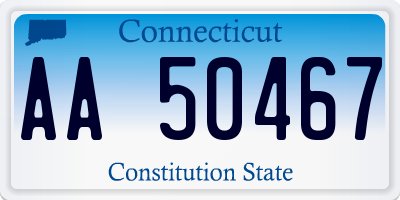 CT license plate AA50467