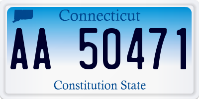 CT license plate AA50471