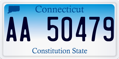 CT license plate AA50479