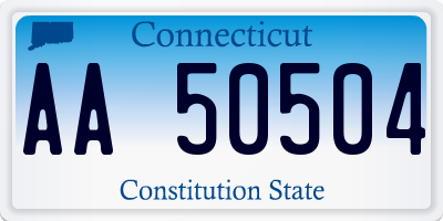 CT license plate AA50504