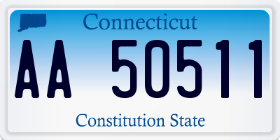 CT license plate AA50511