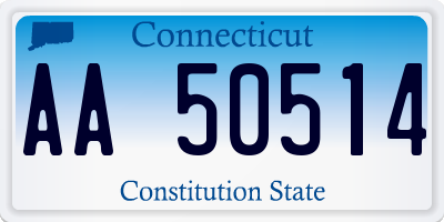 CT license plate AA50514