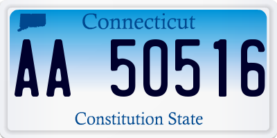 CT license plate AA50516