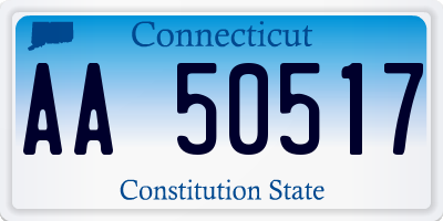 CT license plate AA50517