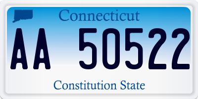 CT license plate AA50522