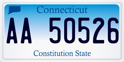 CT license plate AA50526