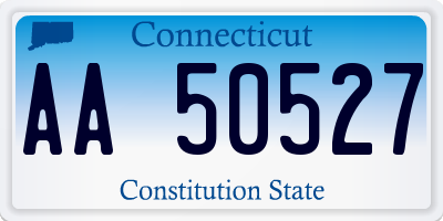 CT license plate AA50527