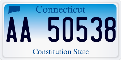 CT license plate AA50538