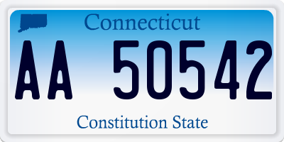 CT license plate AA50542