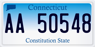 CT license plate AA50548