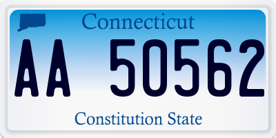 CT license plate AA50562