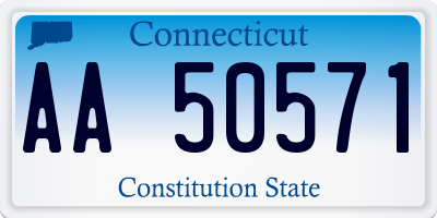 CT license plate AA50571