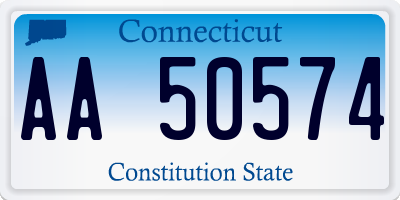 CT license plate AA50574