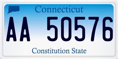 CT license plate AA50576