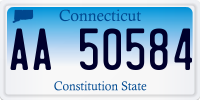 CT license plate AA50584