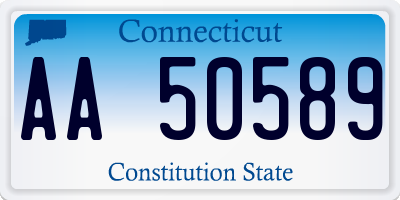 CT license plate AA50589