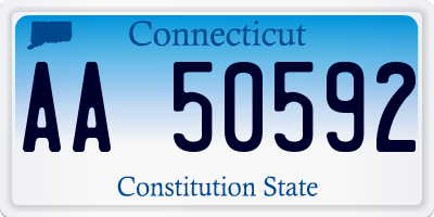 CT license plate AA50592