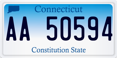 CT license plate AA50594