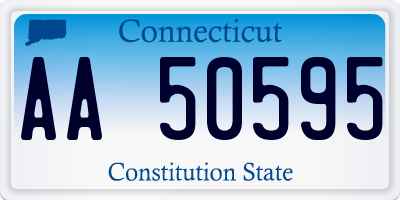 CT license plate AA50595