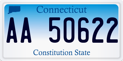 CT license plate AA50622