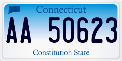 CT license plate AA50623