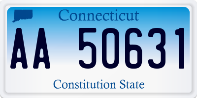 CT license plate AA50631