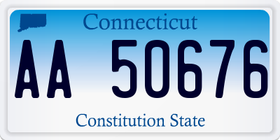 CT license plate AA50676