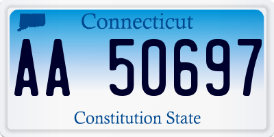 CT license plate AA50697