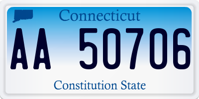 CT license plate AA50706