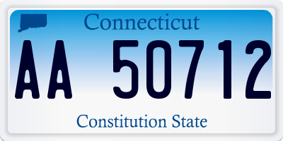 CT license plate AA50712