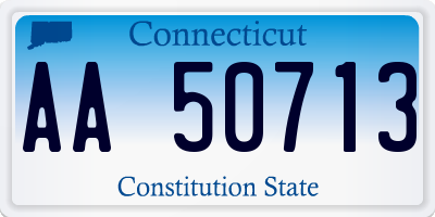CT license plate AA50713