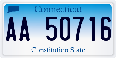 CT license plate AA50716