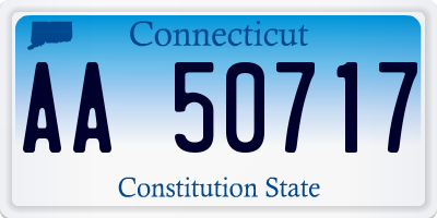 CT license plate AA50717