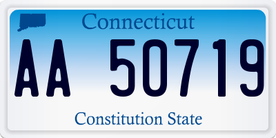 CT license plate AA50719