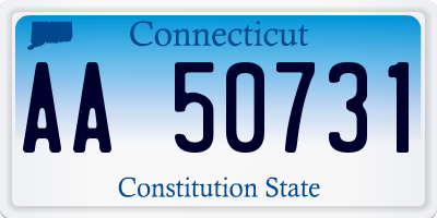 CT license plate AA50731