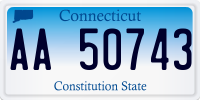 CT license plate AA50743