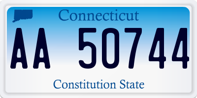 CT license plate AA50744