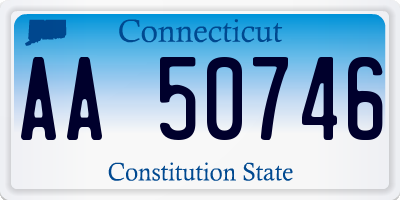 CT license plate AA50746