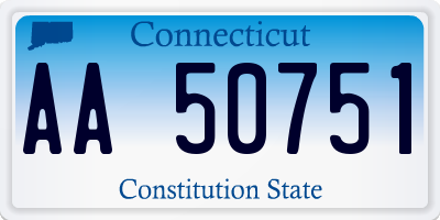 CT license plate AA50751