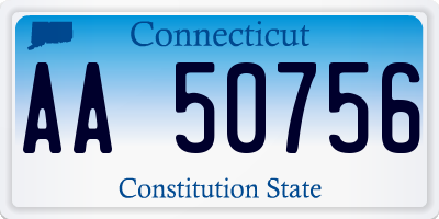 CT license plate AA50756
